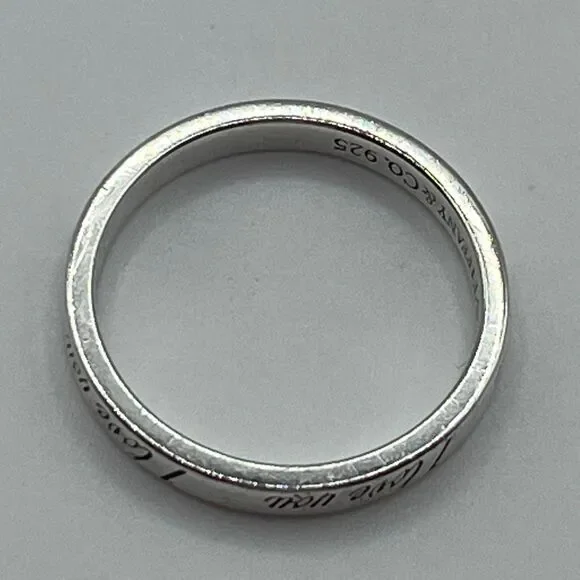 Tiffany Retired Notes "I Love You" Ring - Sterling Silver - Size 8.0 - Picture 11 of 11